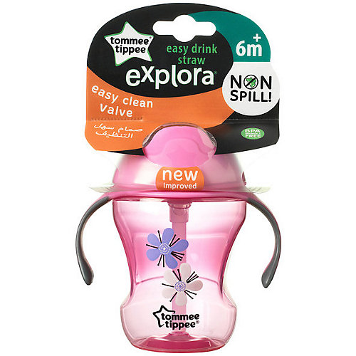Чашка-непроливайка Tommee Tippee "Explora Easy Drink" от 6 мес, розовая - разноцветный от Tommee Tippee