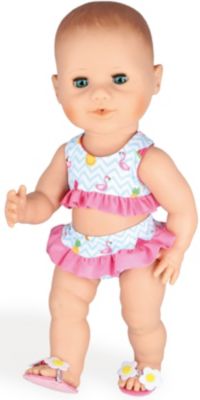 Puppen Kleidung  Badeanzug mit Badeschläppchen für 35-45 cm Puppen Heless 886 