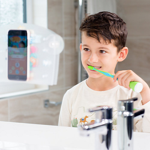 Умная насадка на зубные щётки Playbrush Smart и зубная щётка, розовая