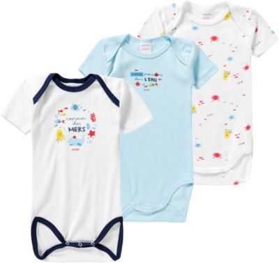Bodies 3-er Pack t�rkis Gr. 86 Jungen Kleinkinder