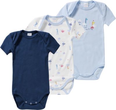 Bodies 3-er Pack blau Gr. 68 Jungen Baby