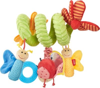 sigikid PlayQ Anhänger Schmetterling Greifling Anhänger Spielzeug für Babyschale 