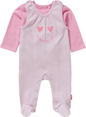 Strampler + Langarmshirt rosa Gr. 56 M�dchen Baby