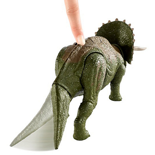 Базовая фигурка динозавра Jurassic World "Двойной удар" Трицераптос от Mattel