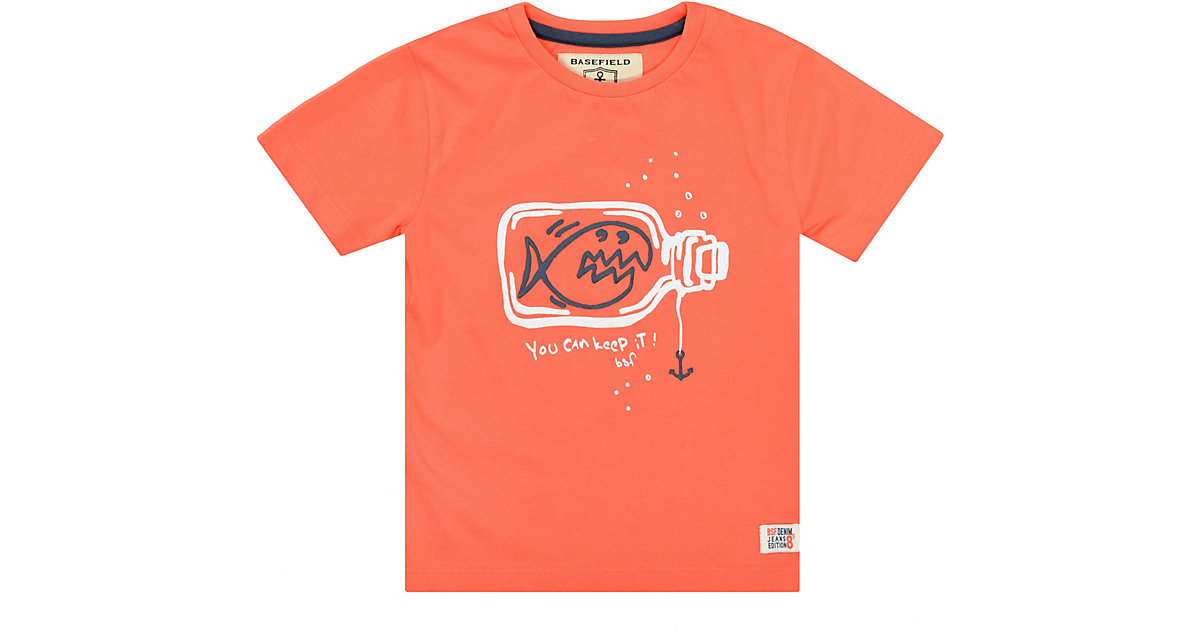 T-Shirt koralle Gr. 92/98 Jungen Kleinkinder