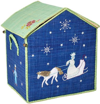 Raffia Aufbewahrungsbox Haus Marchen L 50x33x40 Cm Rice Mytoys