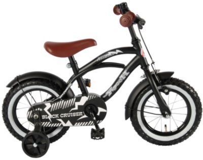 12 Zoll Fahrrad mit Rücktritt und Stützräder Kinderfahrrad Jungen schwarz 81201 