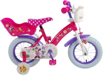 Mädchen Disney Minnie Bow-Tique Kinderfahrrad 10 Zoll Pink / Weiß / Lila 