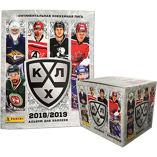 Альбом и бокс с наклейками Panini "Hockee RU season 11/КХЛ сезон 2018-19" (50 пакетиков в боксе) от Panini