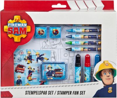 UNDERCOVER Stempelset Feuerwehrmann Sam, 26-tlg. blau/rot