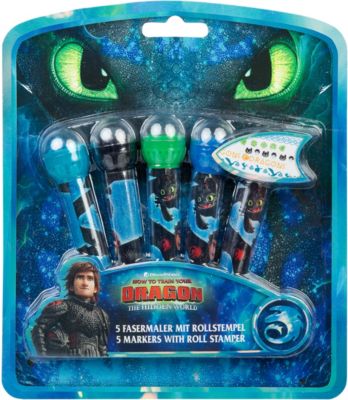 UNDERCOVER Mal- / Stempelset Dragon, 5-tlg. blau-kombi