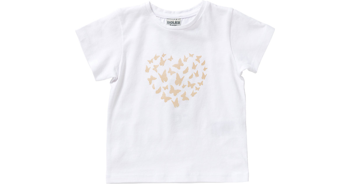 Baby T-Shirt , Herz weiß Gr. 86 Mädchen Kinder