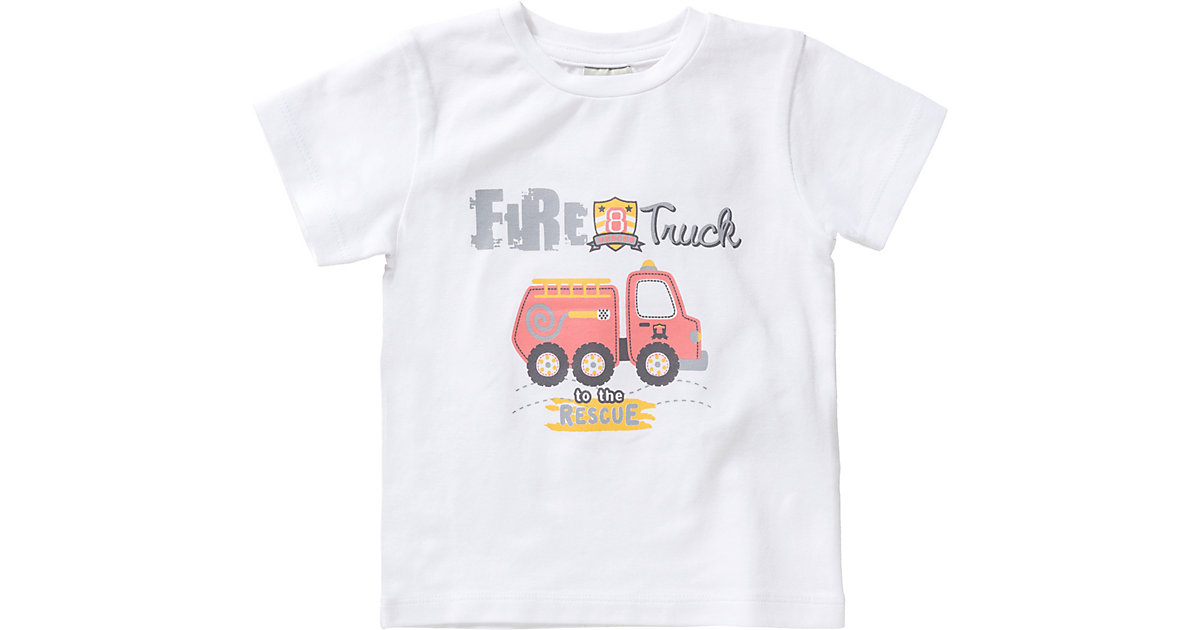 Baby T-Shirt , Feuerwehr weiß Gr. 62 Jungen Baby