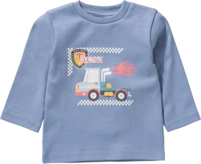 Baby Langarmshirt , Truck blau Gr. 74 Jungen Baby