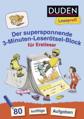 Buch - DUDEN Leseprofi: Der superspannende 3-Minuten-Lesertsel-Block Erstleser Kinder