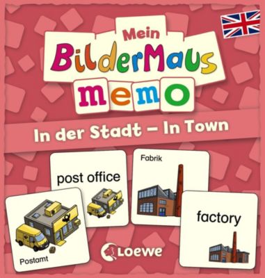 Buch - Mein Bildermaus-Memo: Englisch: In der Stadt: In Town (Kinderspiel)