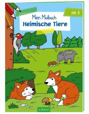 Buch - Mein Malbuch: Heimische Tiere