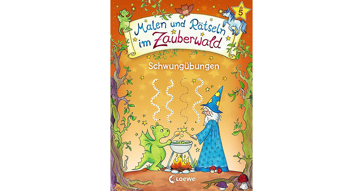 Buch - Malen und Rätseln im Zauberwald: Schwungübungen
