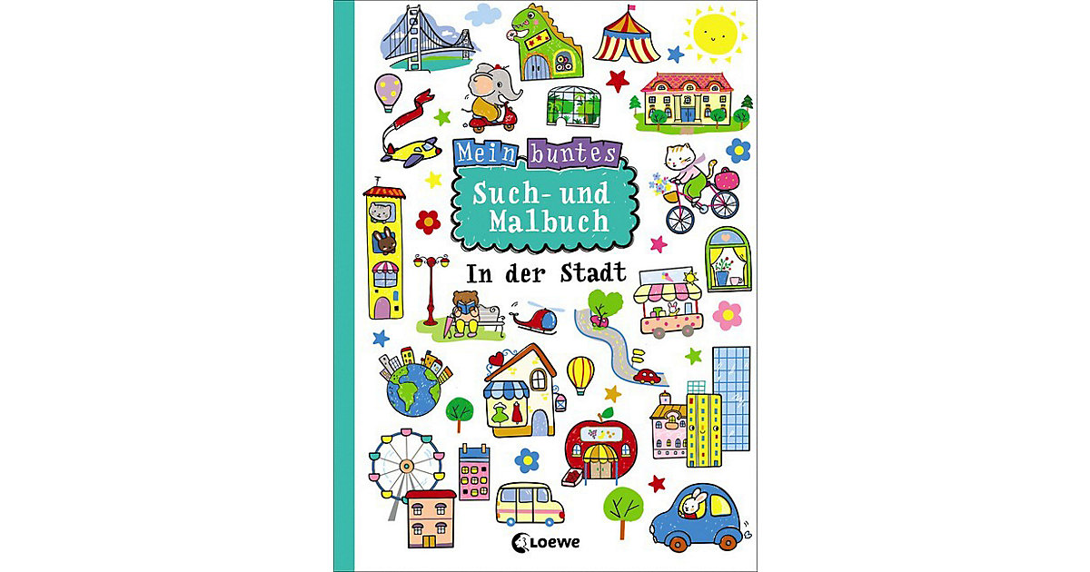 Buch - Mein buntes Such- und Malbuch: In der Stadt
