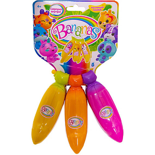 Игровой набор Cepia "Bananas" 3 разноцветных банана с сюрпризом от Cepia