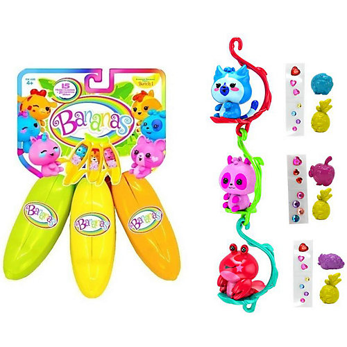 Игровой набор Cepia "Bananas" 3 банана с сюрпризом, оранжевый, жёлтый, зелёный от Cepia