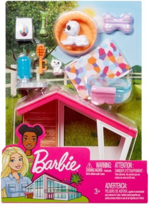 Barbie MöbelSpielset Hundehütte, Puppenhaus Zubehör, Barbie Hund