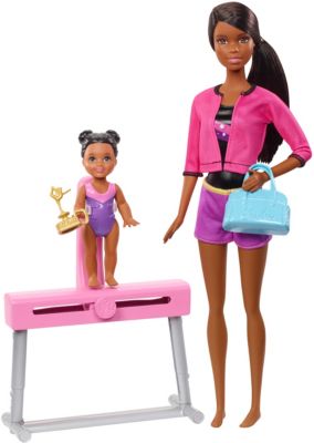 Barbie Sport Puppen Spielset - Turntrainerin (brnett)