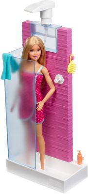 Barbie MöbelSpielset Deluxe Badezimmer mit Puppe (blond