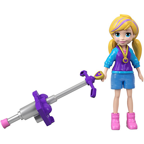 Мини-кукла Polly Pocket Active, Полли с пого-стиком от Mattel