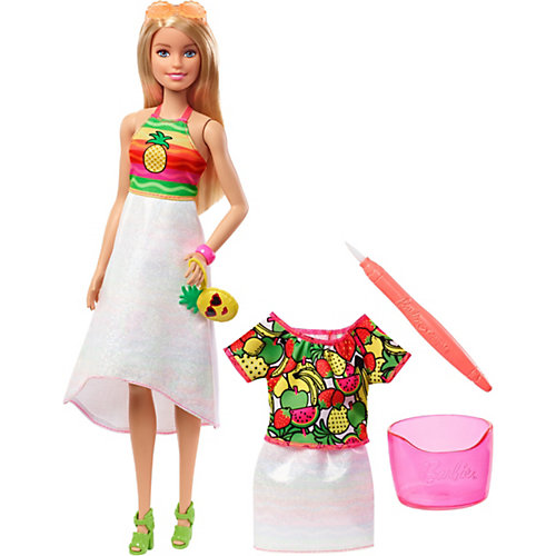 Набор с куклой Barbie x Crayola "Фруктовый сюрприз", блондинка от Mattel