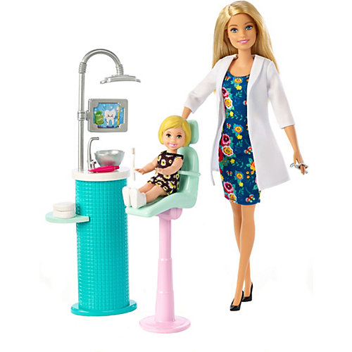 Кукла Barbie из серии «Кем быть?» Стоматолог от Mattel