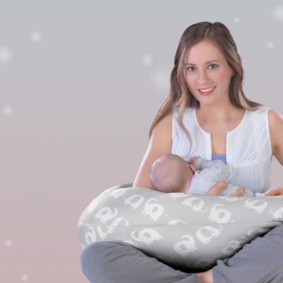 Bezug für Stillkissen Komfort 180 cm, Elefantenherde 2