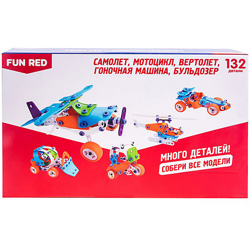 Гибкий конструктор Fun Red Транспорт 5 в 1, 132 детали от Fun Red