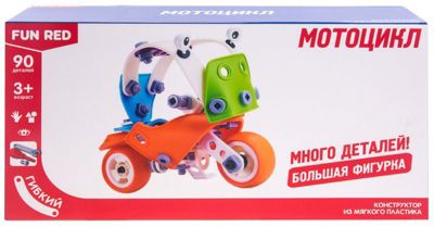 Гибкий конструктор Fun Red Мотоцикл, 90 деталей