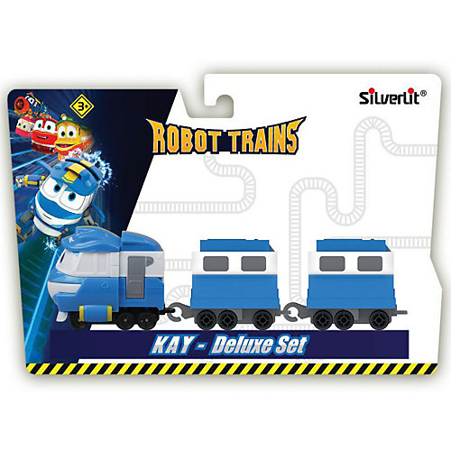 Паровозик с двумя вагонами Silverlit Robot Trains Кей от Silverlit
