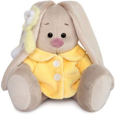 Мягкая игрушка Budi Basa Зайка Ми в желтом меховом пальто, 15 см