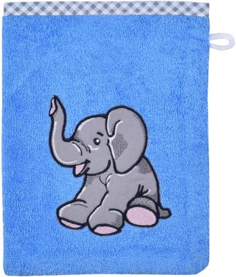 Waschhandschuh 2er Set, Elefant, veilchen, 15 x 21 cm