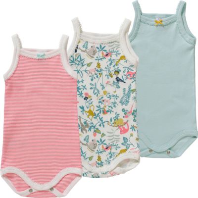 3er-Pack Bodys langarm Igel und Eule