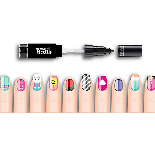 Лак- ручка для ногтей Creative Nails, бирюзовый и светло- розовый