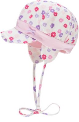 Baby Schirmm�tze mit UV-Schutz 50+ zum Binden rosa Gr. 47 M�dchen Baby