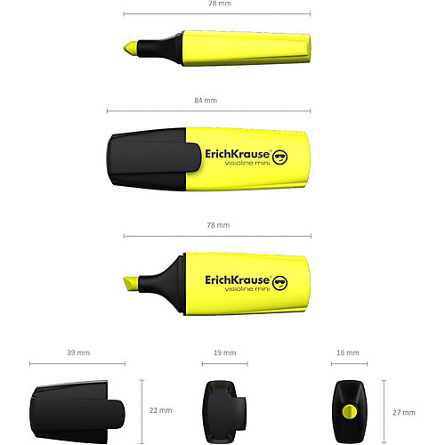 Набор текстовыделителей Erich Krause Visioline Mini 4 цвета, 4 шт от Erich Krause