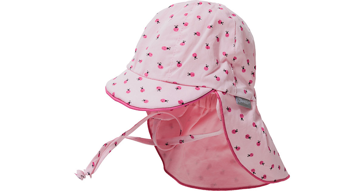 Schirmmütze mit UV-Schutz 15 mit Nackenschutz hellrosa Gr. 45 Mädchen Baby