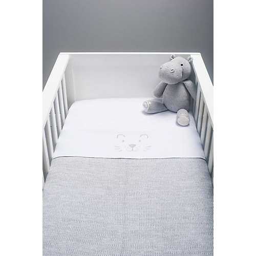 Вязаный плед Jollein "Melange knit" soft grey, 75х100 см от Jollein