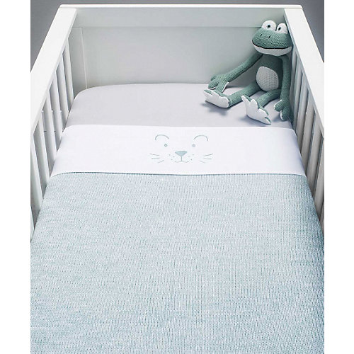 Вязаный плед Jollein "Melange knit" soft green, 75х100 см от Jollein