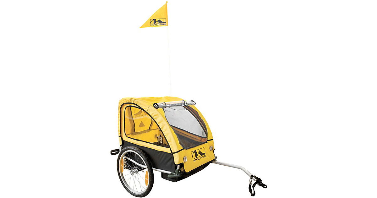 M-WAVE · Gefederter Aluminium Kinder- und Gepäck-Fahrradanhänger ´´Kids Ride Comfort SUS´´ M-WAVE · Gefederter Aluminium Kinder- und Gepäck-Fahrradanhänger ´´Kids Ride Comfort SUS´´