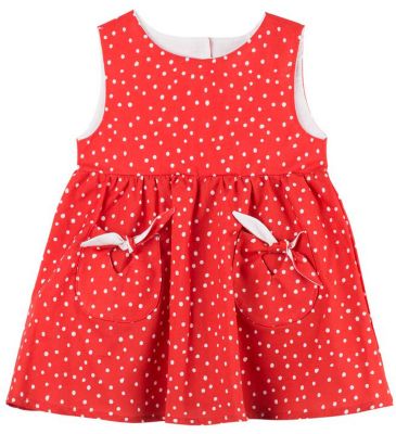 Baby Kleid mit aufgesetzten Taschen, Organic Cotton hellrot Gr. 86 Mdchen Kleinkinder