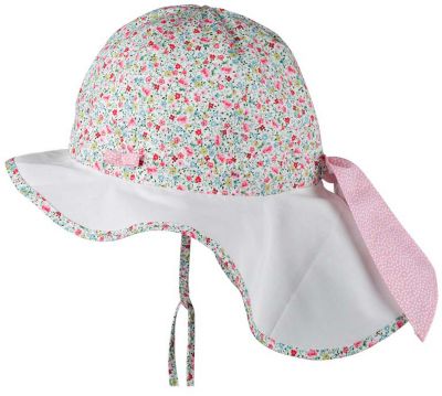 Baby Sonnenhut mit Nackenschutz , Organic Cotton rosa Gr. 47 M�dchen Kleinkinder