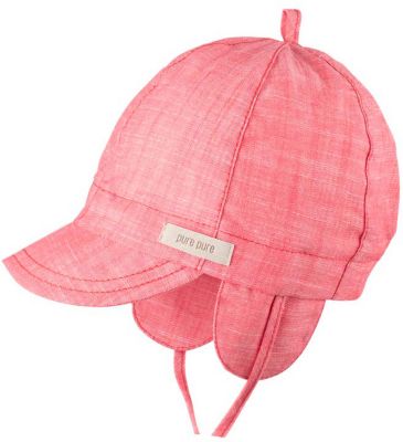 Baby Schirmm�tze zum Binden mit UV-Schutz , Organic Cotton hellrot Gr. 49-51 M�dchen Kleinkinder