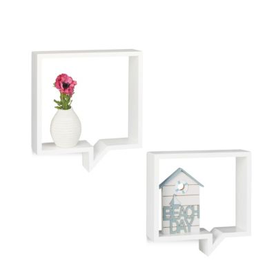 2-teiliges Wandregal Set, Sprechblase wei�
