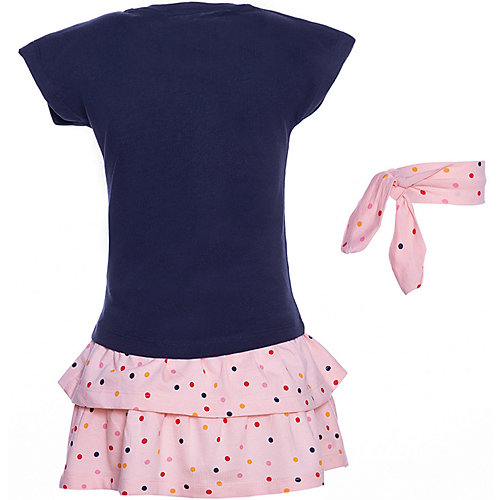 Комплект Name It: футболка, юбка и повязка - pink/blau от name it